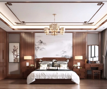 New Chinese Style Bedroom-ID:581350391