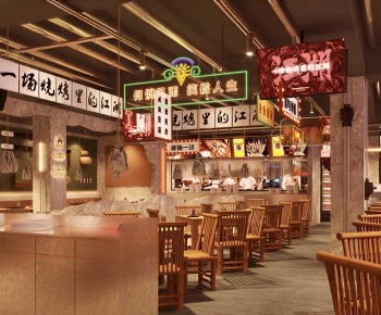 Industrial Style Barbecue Restaurant-ID:905844933