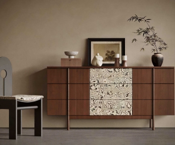 Wabi-sabi Style Entrance Cabinet-ID:266042955