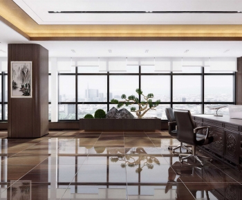 New Chinese Style Manager's Office-ID:491143948