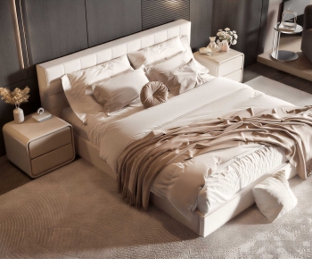 Modern Double Bed-ID:695626975