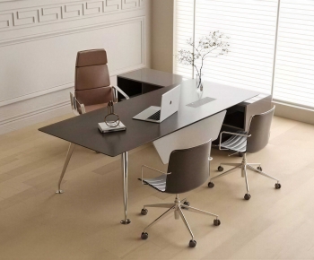 Modern Office Desk And Chair-ID:510110996