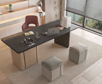 Modern Computer Desk And Chair-ID:102200544