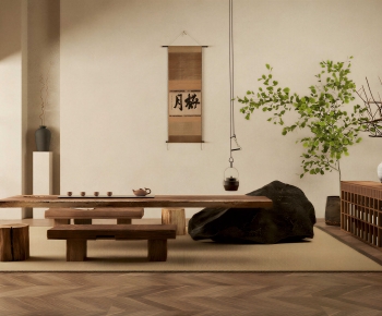 New Chinese Style Tea Tables And Chairs-ID:696018937