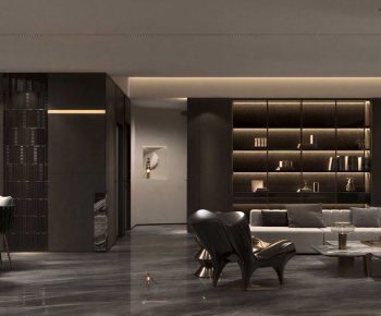 Modern A Living Room-ID:749367951