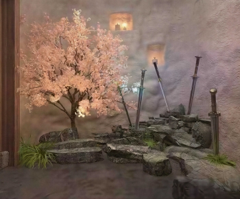 New Chinese Style Garden-ID:448601969