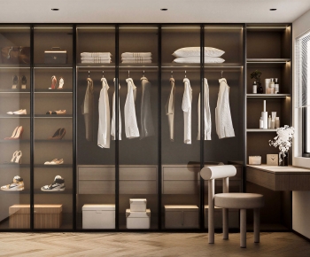 Modern Clothes Storage Area-ID:302334077