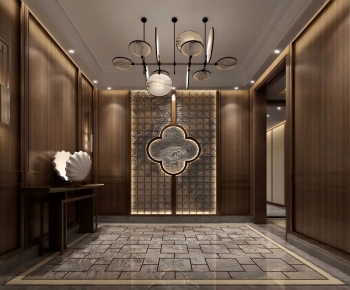 New Chinese Style Hallway-ID:992417104