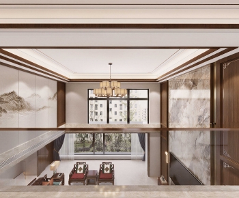 New Chinese Style A Living Room-ID:103759867