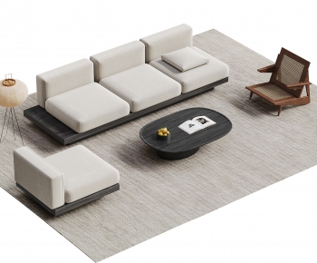 Wabi-sabi Style Sofa Combination-ID:385075092