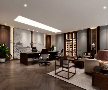 New Chinese Style Manager's Office-ID:168884043
