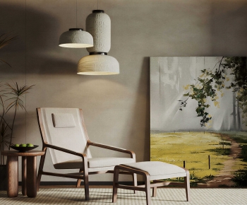 Wabi-sabi Style Lounge Chair-ID:644335034