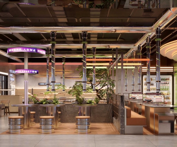 Industrial Style Barbecue Restaurant-ID:382174026