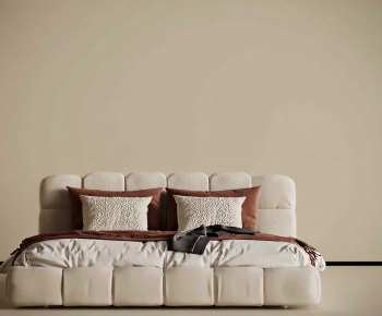 Nordic Style Double Bed-ID:639340999