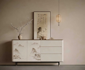 New Chinese Style Side Cabinet-ID:382080178