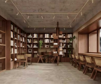 Wabi-sabi Style Bookstore Book Bar-ID:179148913