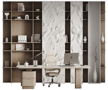 Modern Office Desk And Chair-ID:492212068