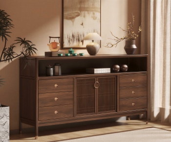 New Chinese Style Side Cabinet-ID:816544063