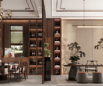 New Chinese Style Dining Room-ID:482897043