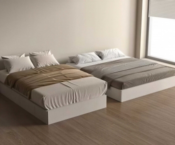 Modern Double Bed-ID:386579999