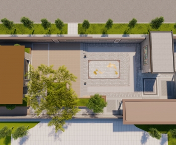 New Chinese Style Courtyard/landscape-ID:641614913