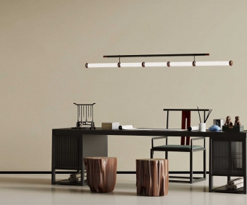 New Chinese Style Computer Desk And Chair-ID:769164092