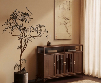 New Chinese Style Entrance Cabinet-ID:466535092