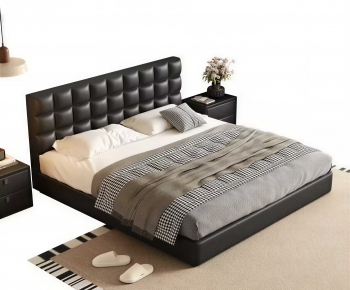 Modern Double Bed-ID:829087027