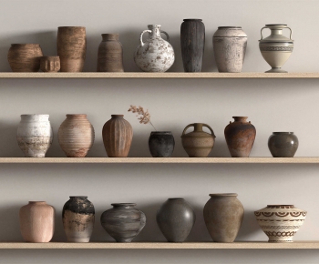 Wabi-sabi Style Clay Pot-ID:875293027