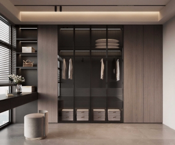 Modern Clothes Storage Area-ID:881839049