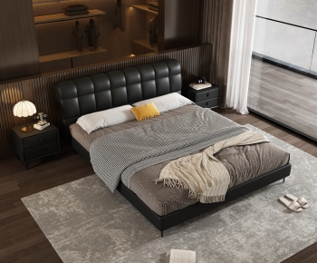 Modern Double Bed-ID:665244109