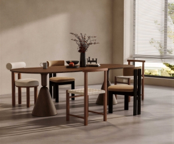 Wabi-sabi Style Dining Table And Chairs-ID:565078975