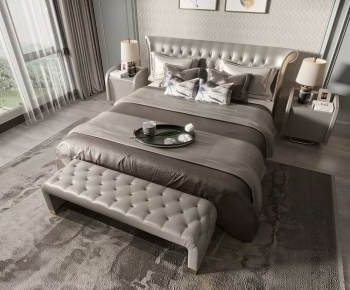 Modern Double Bed-ID:584572089