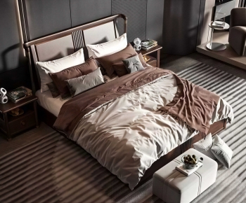 New Chinese Style Double Bed-ID:340659666