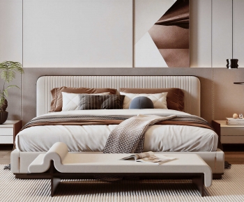 Modern Double Bed-ID:719024906