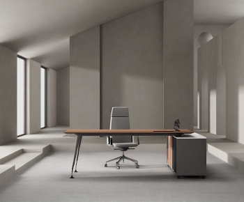 Modern Office Desk And Chair-ID:119318016