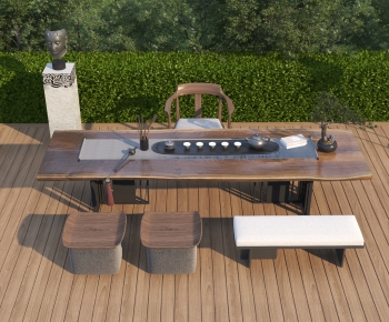 New Chinese Style Tea Tables And Chairs-ID:977732905