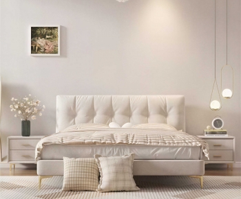 Modern Double Bed-ID:682908064