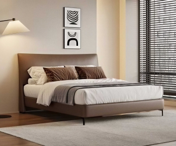 Modern Double Bed-ID:899360904
