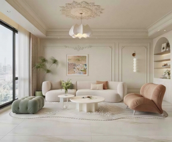 French Style A Living Room-ID:401825907
