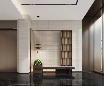 Modern Office Elevator Hall-ID:128767972