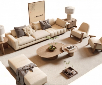 Wabi-sabi Style Sofa Combination-ID:705929997