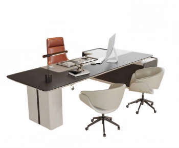 Modern Office Desk And Chair-ID:848917014