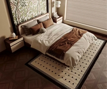 Modern Double Bed-ID:848758943