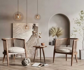 Wabi-sabi Style Lounge Chair-ID:386770014