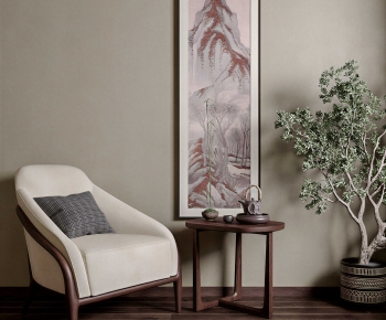 New Chinese Style Single Sofa-ID:362524999