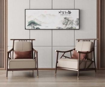 New Chinese Style Single Sofa-ID:748992924