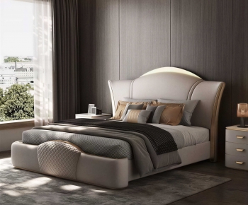Modern Double Bed-ID:153980026