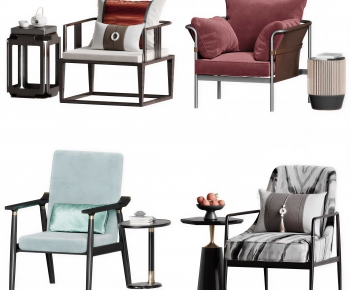 New Chinese Style Single Sofa-ID:377114064