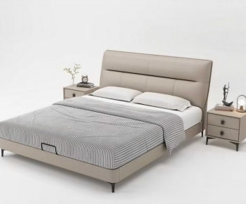 Modern Double Bed-ID:790142068